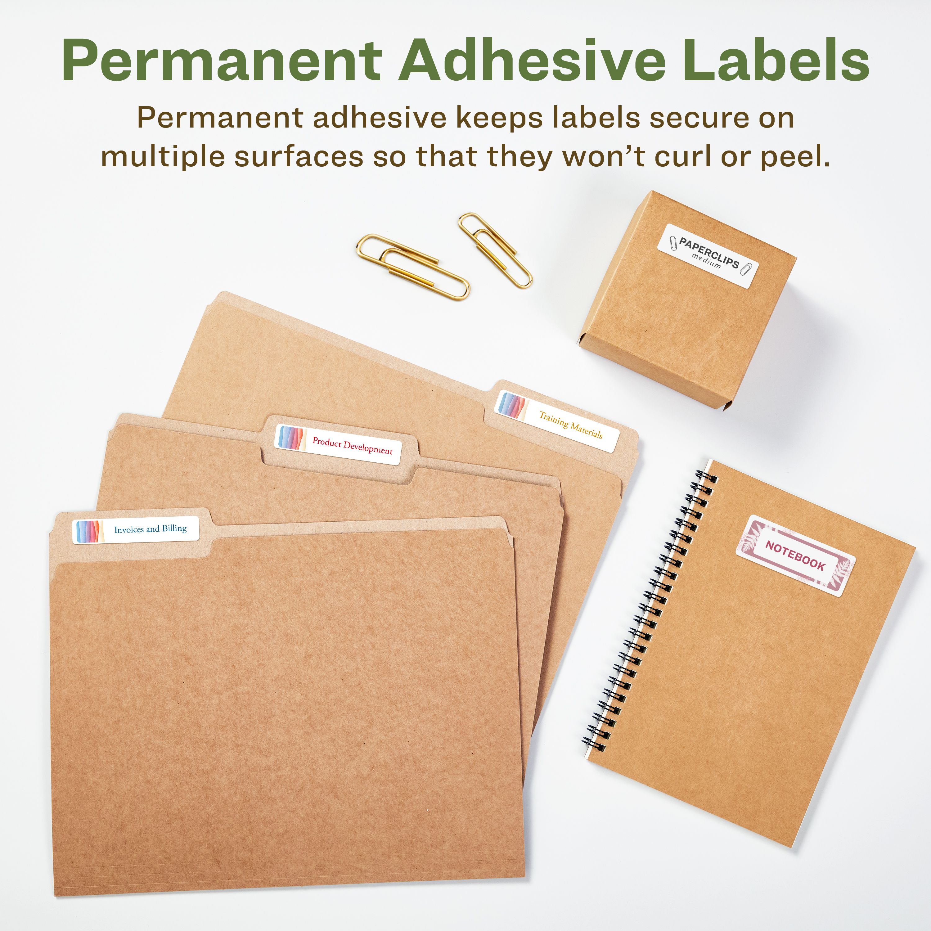 EcoFriendly File Folder Labels, 2/3
